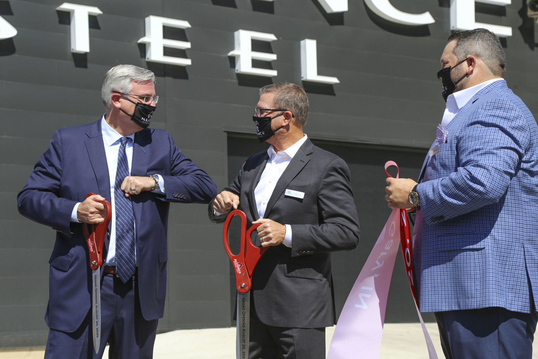 Alliance steel/Gov. Eric Holcomb